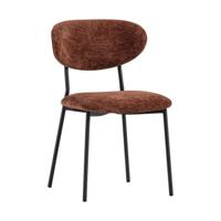 WOOOD Kjeld eetkamerstoel chenille Bruin - thumbnail