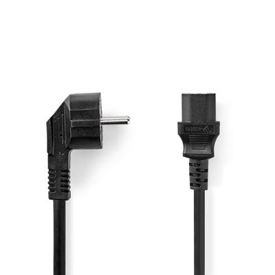 Stroomkabel | Type F (CEE 7/7) Male | IEC-320-C13 | Gehoekt | Recht | Vernikkeld | 5.00 m | Rond | PVC | Wit Stroomkabel | Type F (CEE 7/7) Male | IEC-320-C13 | Gehoekt | Recht | Vernikkeld | 5.00 m | Rond | PVC | Wit