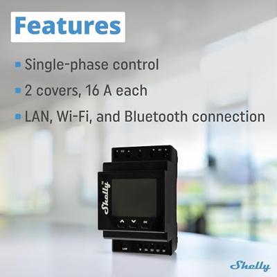 Shelly Pro Dual Cover / Shutter PM relais