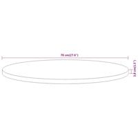 Tafelblad rond 70x3,8 cm massief acaciahout - thumbnail