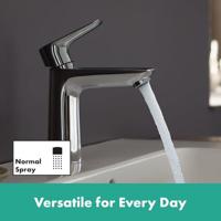 Hansgrohe Talis Es wastafelkraan 110 met push open garnituur chroom 71711000 - thumbnail