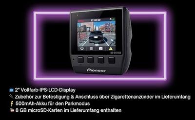 Pioneer ND-DVR100 | Discrete Full HD Dashcam met 111° Kijkhoek en Nachtmodus