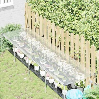 VidaXL Plantenafdekking met zeilringen 1x4 m polyethyleen