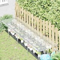 VidaXL Plantenafdekking met zeilringen 1x4 m polyethyleen - thumbnail