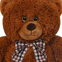Knuffelbeer Bruin 50cm met HartKussen 32cm - thumbnail