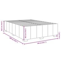 Bedframe zonder matras stof lichtgrijs 140x200 cm - thumbnail