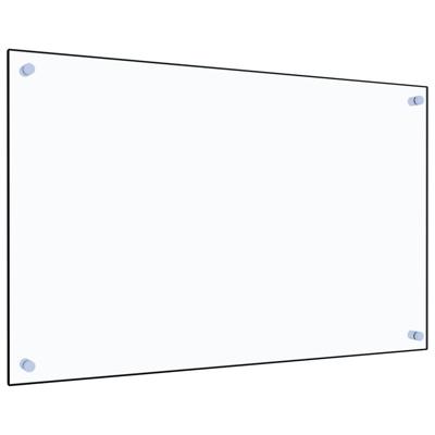 VidaXL Spatscherm keuken 80x50 cm gehard glas transparant