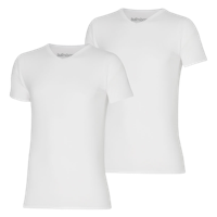 2-pack heren T-shirts - Bamboe V-hals - Mannen ondershirt korte mouwen - thumbnail