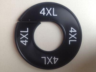 Maatring 9cm zwart/wit 4XL