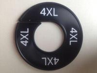 Maatring 9cm zwart/wit 4XL - thumbnail