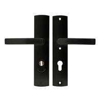 AXA AXA Curve Plus veiligheidsbeslag achterdeur gebogen schild Blok-kruk PC72 met kerntrekbeveiliging SKG3 - aluminium/zwart - thumbnail