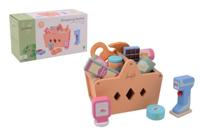 Joueco gevulde houten winkelmand - thumbnail