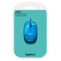 M105 - Muis - optisch - met bekabeling - USB - blauw - thumbnail