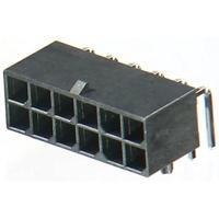 Molex 1720640002 Female header, inbouw (standaard) Totaal aantal polen: 2 Rastermaat: 5.70 mm Inhoud: 1 stuk(s) Tray - thumbnail