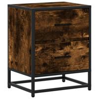 Nachtkastjes 2 st 40x31x50 cm bewerkt hout gerookt eikenkleurig - thumbnail