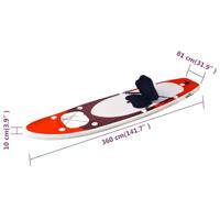 Stand Up Paddleboardset opblaasbaar 360x81x10 cm rood - thumbnail