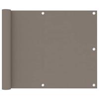 Balkonscherm 75x500 cm oxford stof taupe - thumbnail
