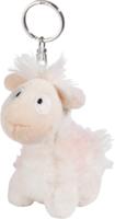 Nici sleutelhanger Lama Claudi junior 10 cm pluche wit - thumbnail