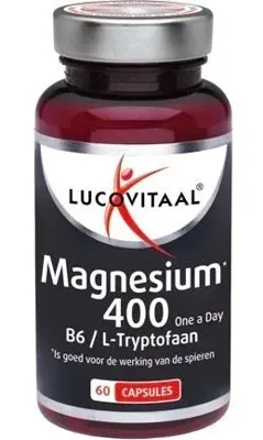Lucovitaal Magnesium 400 met Vitamine B6 & L-Tryptofaan capsules Lucovitaal Magnesium 400 met Vitamine B6 & L-Tryptofaan capsules