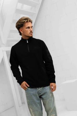 Malelions Sherpa Half Zip Sweater Heren Zwart - Maat M - Kleur: Zwart | Soccerfanshop