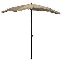 VidaXL Parasol met paal 200x130 cm taupe - thumbnail
