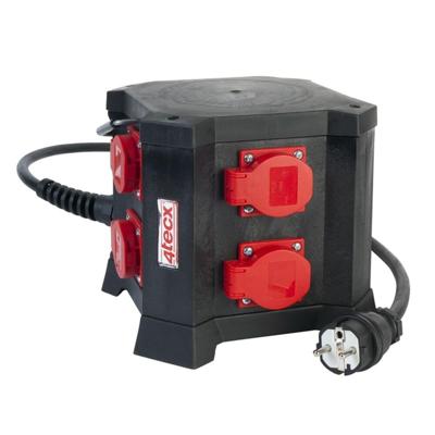 4tecx Verdeeldoos BE KVM 8000 3,5kW H07RN-F 3G 2,5mm² 220V 8 x schuko