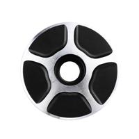 1 paar C17 fiets CNC aluminium fiets Headset Cap (zwart) - thumbnail