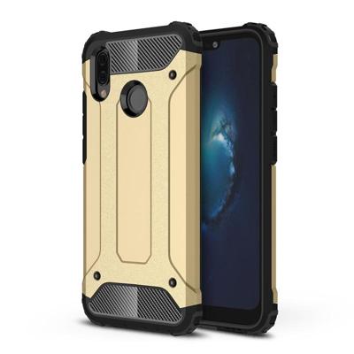 Voor Huawei P20 Lite Full-body Cover ruige TPU + PC combinatie back cover (goud)
