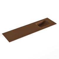 MONDIAZ LEX Rust solid surface inleg wastafel voor toiletmeubel 110cm. Positie wasbak rechts - thumbnail