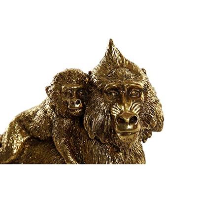 Decoratieve figuren DKD Home Decor FZ-93397 Wit Gouden Hars Rechthoekig Koloniaal Modern 21 x 8,5 x 18,5 cm