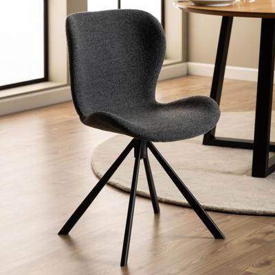 Bendt Draaibare Eetkamerstoel 'Olle' Bouclé, kleur Antraciet Bendt Draaibare Eetkamerstoel 'Olle' Bouclé, kleur Antraciet