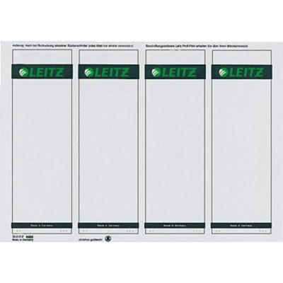 Leitz rugetiketten, voor serie 1080, ft 6,1 x 19,2 cm, pak van 100 stuks, wit