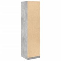 Kledingkast 50x50x200 cm bewerkt hout betongrijs - thumbnail