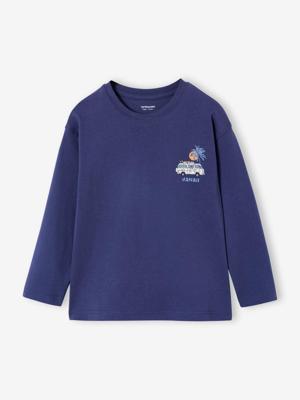 T-shirt met lange mouwen voor jongens leiblauw T-shirt met lange mouwen voor jongens leiblauw