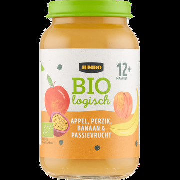 Jumbo Biologisch Babyvoeding Appel, Perzik, Banaan & Passievrucht 12 + Maanden 220 g