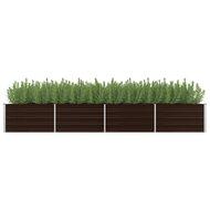 Plantenbak verhoogd 320x80x45 cm gegalvaniseerd staal bruin - thumbnail