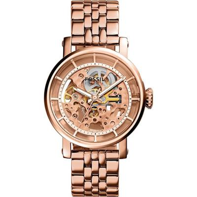 Fossil Dameshorloge ME3065 &apos;Original Boyfriend&apos; automatisch Rosekleurig roestvrij staal