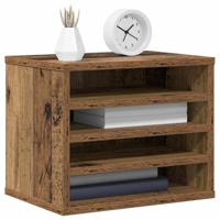 VidaXL Bureau organizer oudhout 36 x 26 x 29,5 cm bewerkt hout - thumbnail