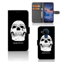 Telefoonhoesje met Naam Nokia 5.4 Skull Eyes - thumbnail
