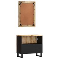 2-delige Badkamermeubelset massief mangohout - thumbnail