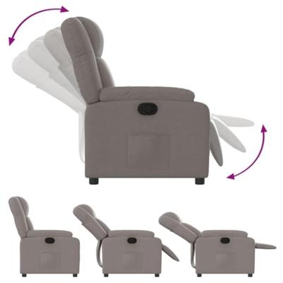 Fauteuil verstelbaar stof taupe Fauteuil verstelbaar stof taupe