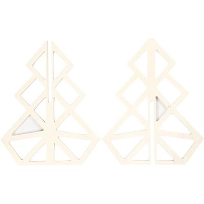 Creotime houten kerstboom 20 x 16 cm blank