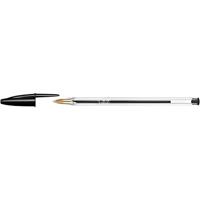 100x Bic Cristal balpen zwart medium - thumbnail