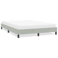 Bedframe zonder matras 160x210 cm fluweel lichtgrijs - thumbnail
