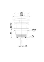 Vaste waste Wiesbaden RVS look 5/4 laag model - thumbnail