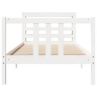 Bedframe met hoofdeinde zonder matras 90x200 cm wit - thumbnail