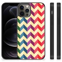 iPhone 12 Pro Max Bumper Case Zigzag Multi Color - thumbnail
