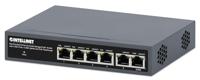 Intellinet PoE aangedreven 6-poorts beheerde Gigabit Ethernet-switch met PoE-doorvoer - 2 Gb Uplink-poorten, 60 W stroombudget via wisselstroom of POE PD, 30 W per poort, slim beheer - 3 jaar - thumbnail