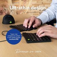 R-GO Tools Split Toetsenbord USB QWERTY, Engels Zwart Ergonomisch - thumbnail
