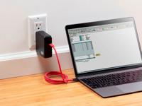 Monoprice AtlasFlex Serie Duurzame USB 3.2 Gen 2 Type-C Data & Power Kevlar Versterkte Nylon-Vlechtkabel 5A/100W 1m Rood - thumbnail